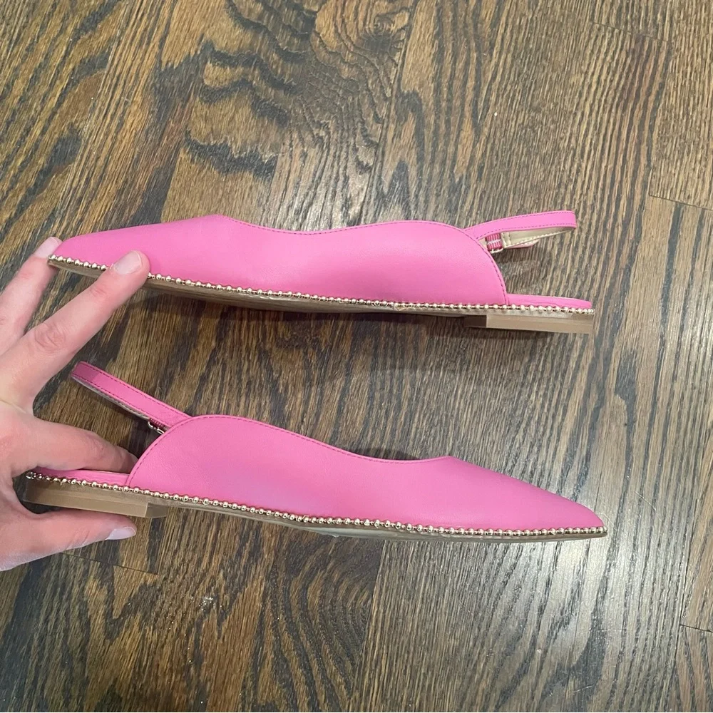 Coach Pink Leather Slingback Flats - Picture 6 of 11